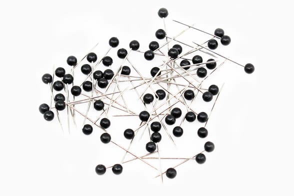 60 black pins